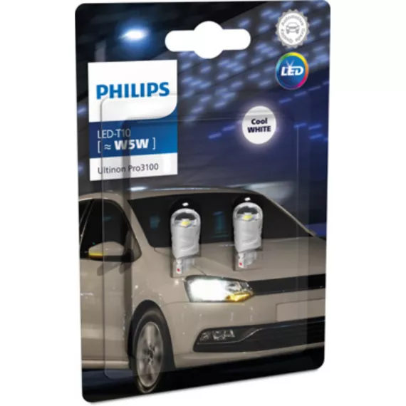 Лампа Philips LED W5W 11961 CU31 12V B2 9-30 Volt DC