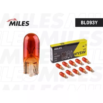 Лампа WY5W 12V 5W W2 1x9 5d YELLOW