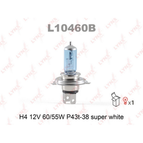 Лампа галогенная H4 12V 60/55W P43T-38 SUPER WHITE