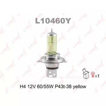 Лампа галогенная H4 12V 60/55W P43T-38 YELLOW