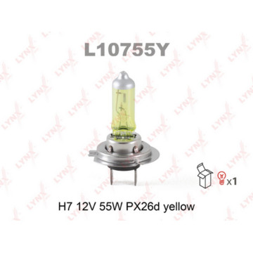 Лампа галогенная H7 12V 55W PX26d YELLOW