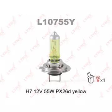Лампа галогенная H7 12V 55W PX26d YELLOW