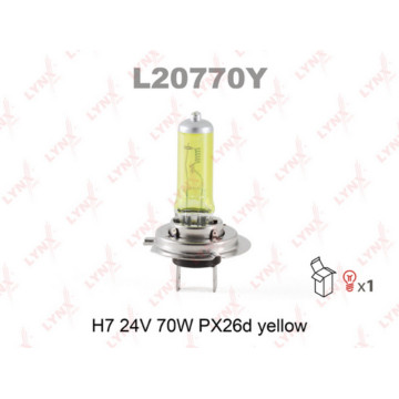 Лампа галогенная H7 24V 70W РХ26D YELLOW