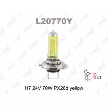 Лампа галогенная H7 24V 70W РХ26D YELLOW