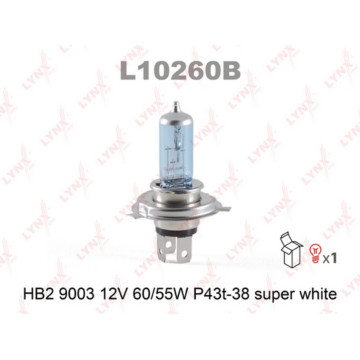Лампа галогенная HB2 9003 12V 60/55W P43T-38 SUPE WHITE