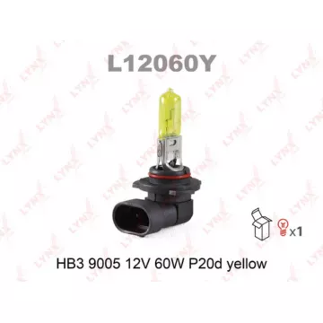 Лампа галогенная HB3 9005 12V 60W P20D YELLOW