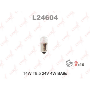 Лампа накаливания T4W T8.5 24V 4W BA9S(в упак. 10 шт.)