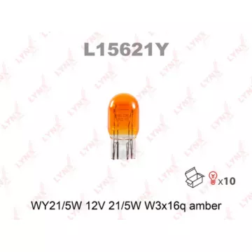Лампа накаливания WY21/5W T20 12V 21W W3X16D AMBER(в упак. 10 шт.)