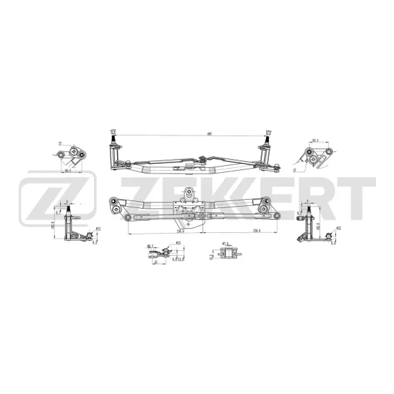 Трапеция стеклоочистителя Audi A3 96- A4 II 00- Skoda Octavia (1U2 1U5) 96-