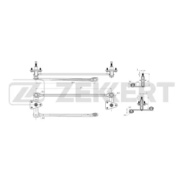 Трапеция стеклоочистителя Chevrolet Aveo/Kalos (T200) 03-