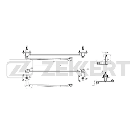 Трапеция стеклоочистителя Chevrolet Aveo/Kalos (T200) 03-