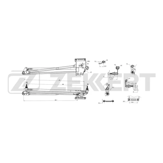 Трапеция стеклоочистителя Citroen Jumper (244 Z_) 02- Fiat Ducato (244 Z_) 02-