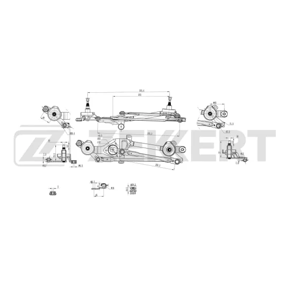 Трапеция стеклоочистителя Hyundai Solaris IV 10- Accent IV 10- Kia Rio III 11-