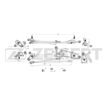 Трапеция стеклоочистителя Toyota Camry (V40) 06-