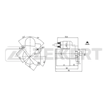 Стартер Nissan Almera (N16) 03- Micra (K12) 03- Renault Scenic II 03- Suzuki Jimny (SN) 03-