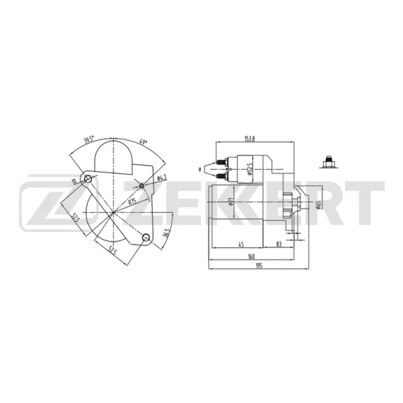 Стартер Nissan Almera (N16) 03- Micra (K12) 03- Renault Scenic II 03- Suzuki Jimny (SN) 03-