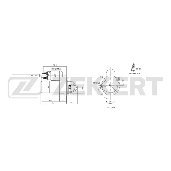 Стартер Suzuki Swift (MZ EZ FZ NZ) 05- Grand Vitara (JT TE TD) 05- Fiat Sedici (189_) 06-