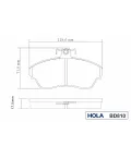 Колодка торм перед -3310,3302 ель (Hola) BD810
