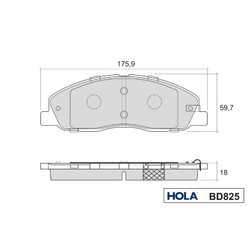 Колодка торм перед ГАЗЕЛЬ NEXT (Hola) BD825
