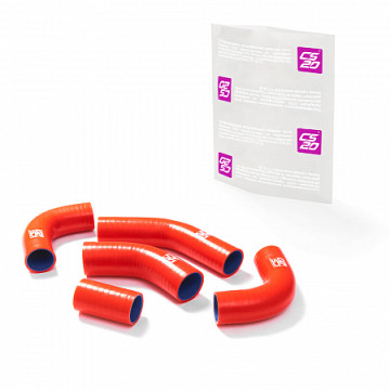 Патрубки радиатора -3302 ЗМЗ-405 Е2 силикон красный ком-т 5 шт DRIVE CS20