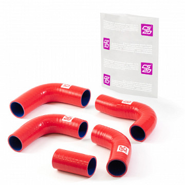 Патрубки радиатора -3302 ЗМЗ-406 силикон красный ком-т 5 шт DRIVE CS20