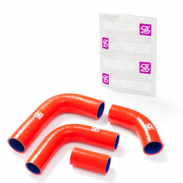 Патрубки радиатора УАЗ-3151 УМЗ-4213 силикон красный ком-т 4 шт DRIVE CS20