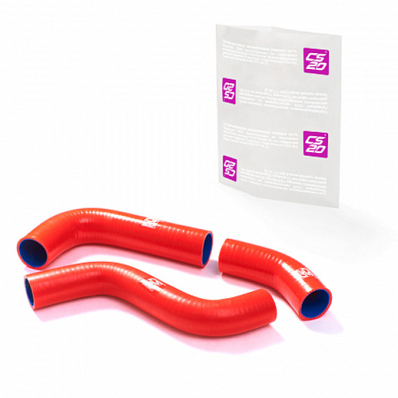 Патрубки радиатора УАЗ-3163 ЗМЗ-409 Е4 силикон красный ком-т 3 шт DRIVE CS20