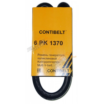 Ремень генер  дв 406 с ГУР 6PK1370 (CONTIBELT)