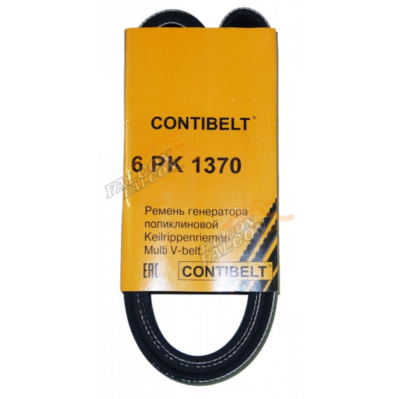 Ремень генер  дв 406 с ГУР 6PK1370 (CONTIBELT)