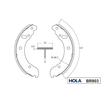 Колодка торм зад ГАЗель (Hola) BR803