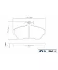 Колодка торм перед ГАЗ-3310,3302 ГАЗель (Hola) BD810