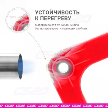 Прокладка поддона 2108 силикон красный с метал.шайбами Drive CS20