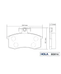 Колодка торм перед -2108 (Hola) BD814