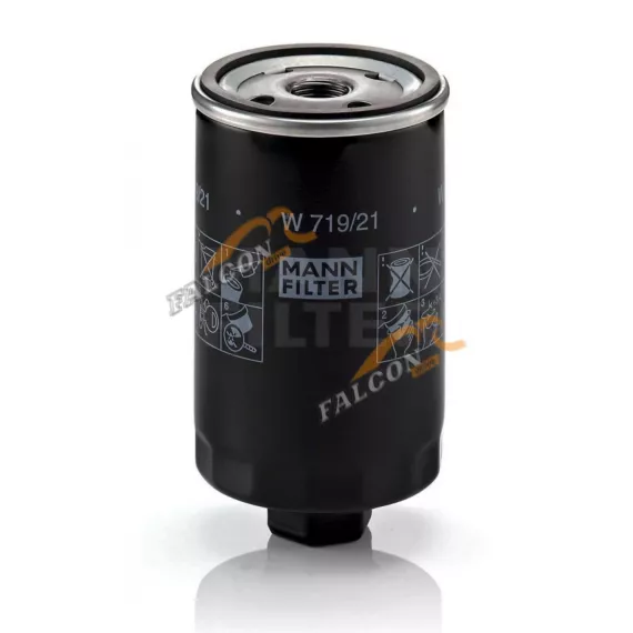 Фильтр масляный (MANN) W 719/21 VW Golf, Passat, Polo
