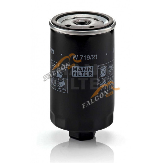 Фильтр масляный (MANN) W 719/21 VW Golf, Passat, Polo