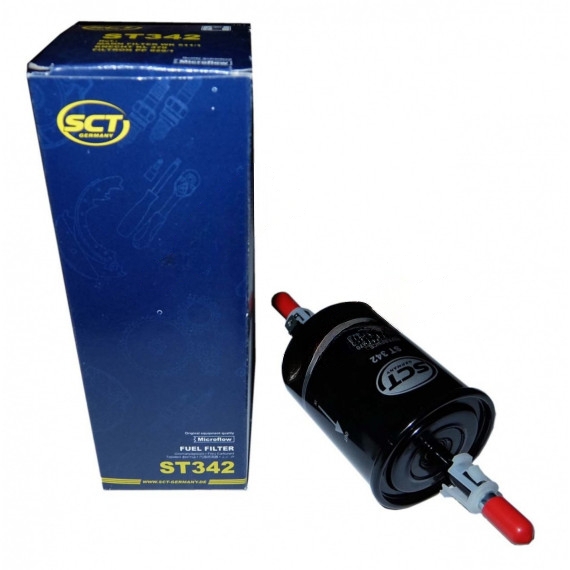 Фильтр топливный -2123 (SCT) ST342 клипсы металл