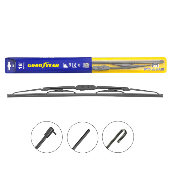 Щетка стеклоочистителя 18"/45 см. каркасная GOODYEAR FRAME 1шт.