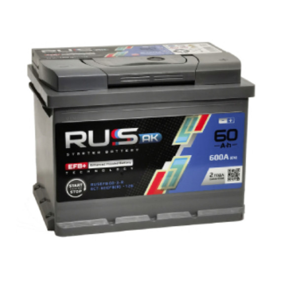 АКБ 6ст-60 EFB (о.п.) 600 А RUSak
