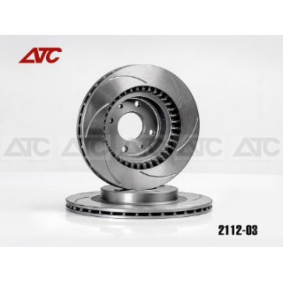 Диск тормозной передний 2112 (направленные по движению канавки 6 шт) АТС-SPORT АТС