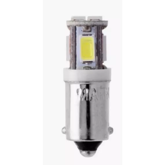 Лампа светодиод T4W 12V 4W габариты, салон WHITE 2 шт. блист,BA9S МАЯК