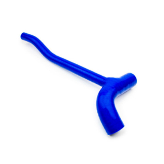 Патрубок термостата и помпы 2123 тройник силикон синий