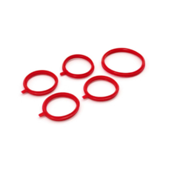 Прокладка впускного модуля 2170 с электронной педалью (компл. 5шт.) силикон красный