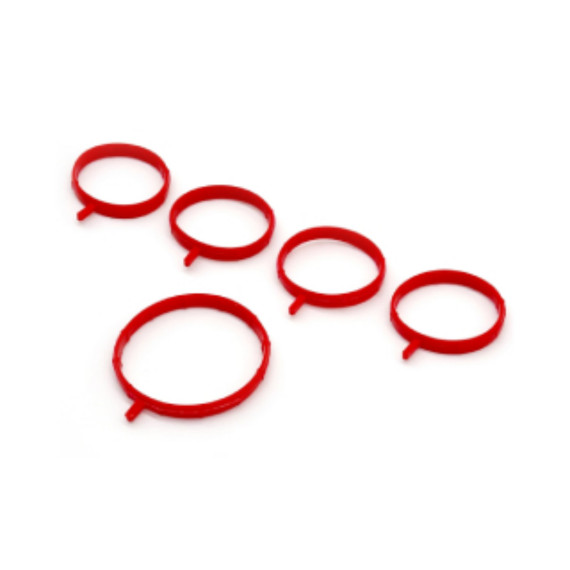 Прокладка впускного модуля 2180 Веста с электронной педалью (компл. 5шт.) силикон красный