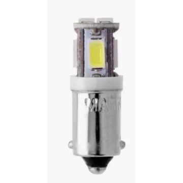 Лампа светодиод T4W 12V 4W габариты, салон WHITE 2 шт. блист,BA9S МАЯК