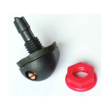 Форсунка омывателя стекла 2123 (2170) с мет. шариком веерный на гайке (УНИП)