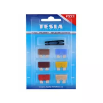 Предохранители Tesla F222 блистере 6шт+инстр(Ш)(10шт)