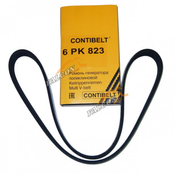 Ремень генер -1118 Kalina поликлиновой 6PK823 (CONTIBELT)