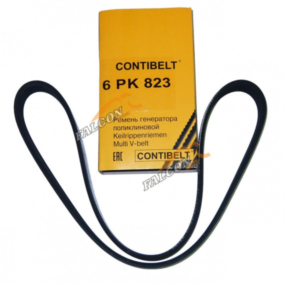 Ремень генер -1118 Kalina поликлиновой 6PK823 (CONTIBELT)