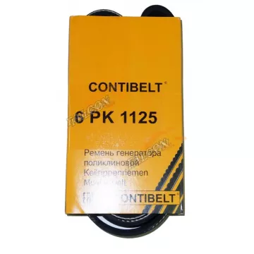 Ремень генер -1118 Kalina поликлиновой с кондиционером 6PK1125 инж 1.6 8кл (CONTIBELT)