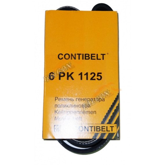 Ремень генер -1118 Kalina поликлиновой с кондиционером 6PK1125 инж 1.6 8кл (CONTIBELT)